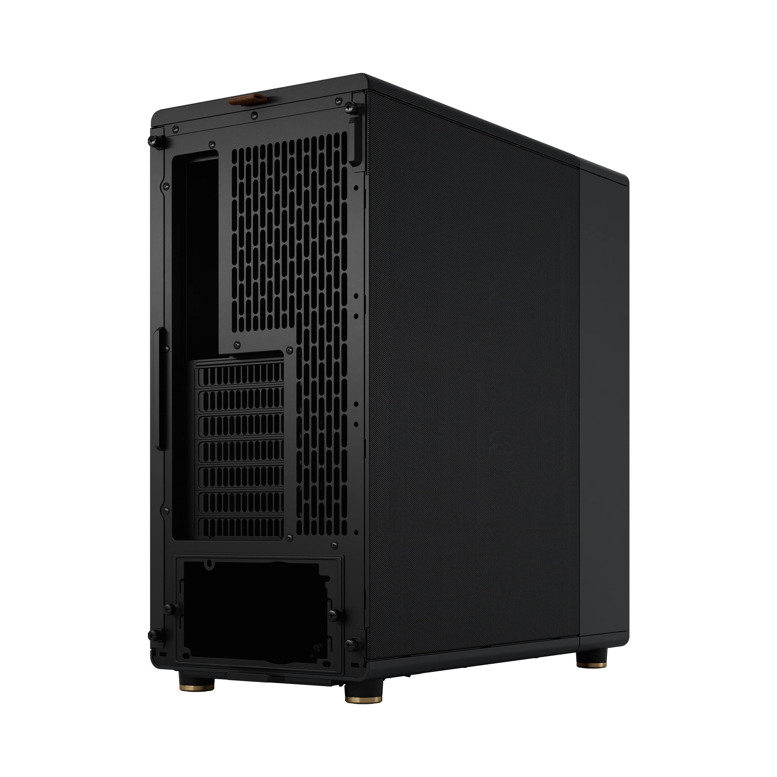 Fractal Design North - Genuine Walnut Wood Front - Mesh Side Panels - Two 140mm Aspect PWM Fans Included - Type C USB - ATX Airflow Mid Tower PC Gaming Case,Charcoal Black
