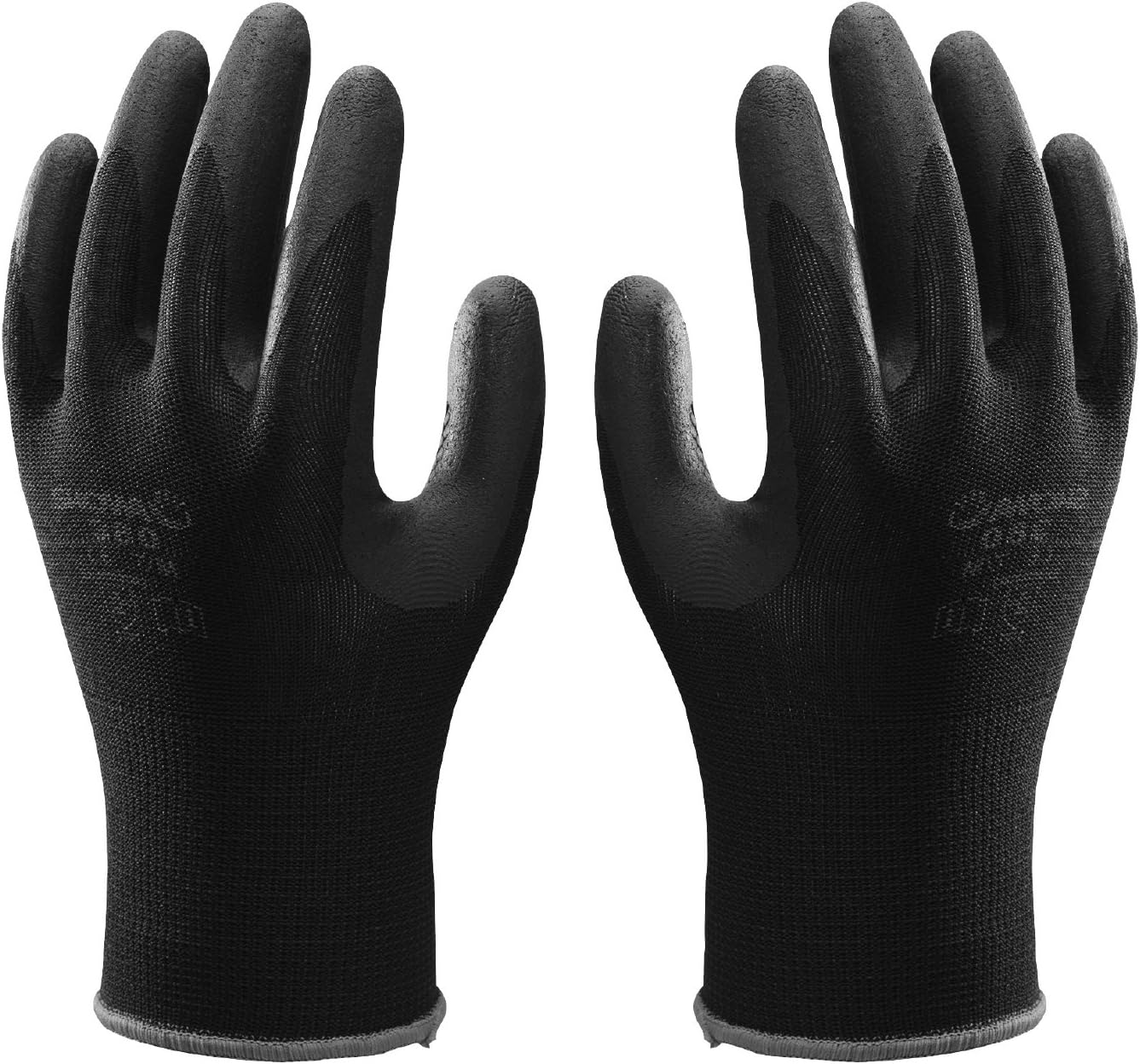 Sanitop-Wingenroth Pair of Rubber Gloves, Natural Rubber, 1 Piece 25447 2, Black, M