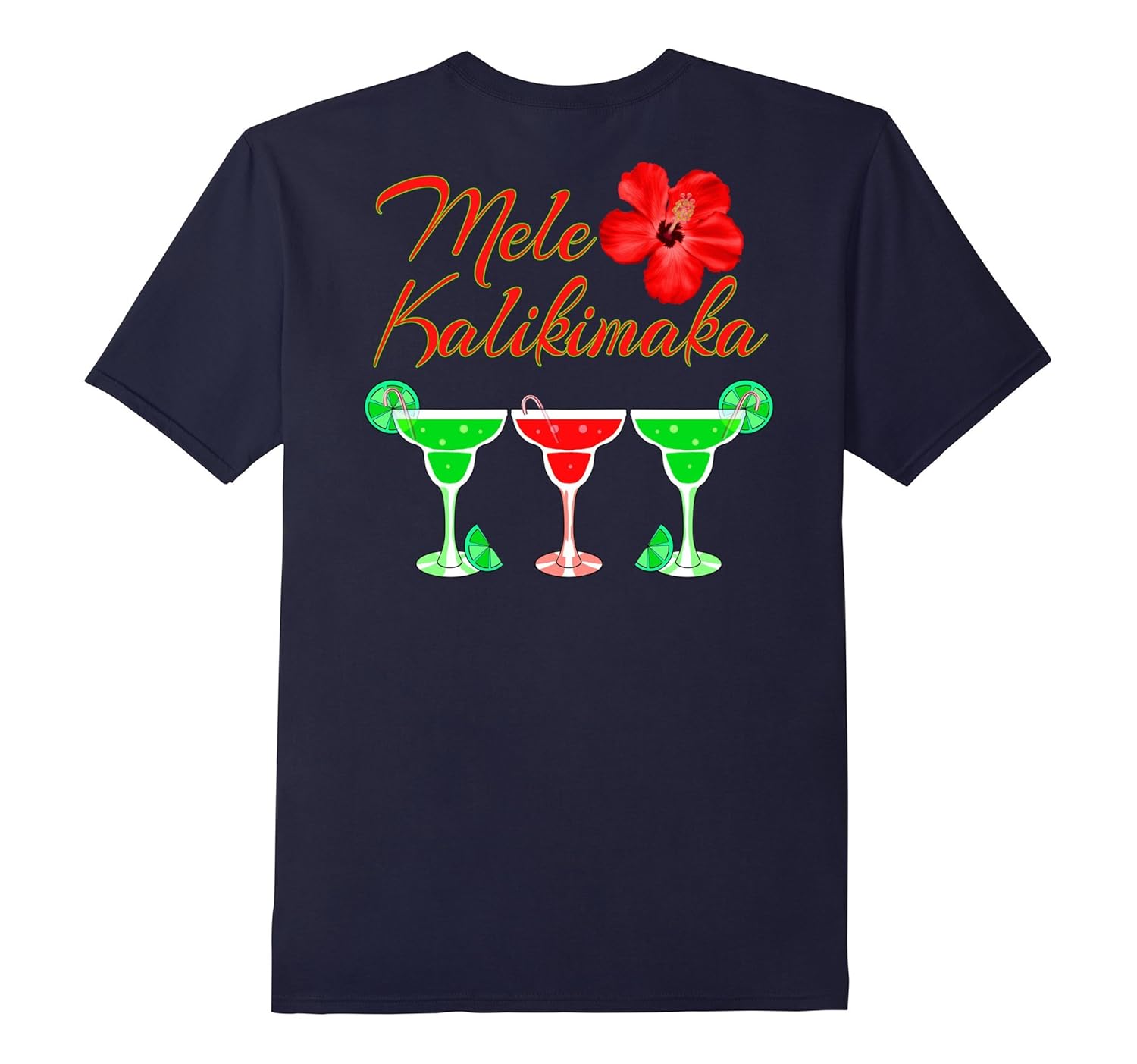 Mele Kalikimaka Hawaii Christmas Cocktail Party T-Shirt-ANZ