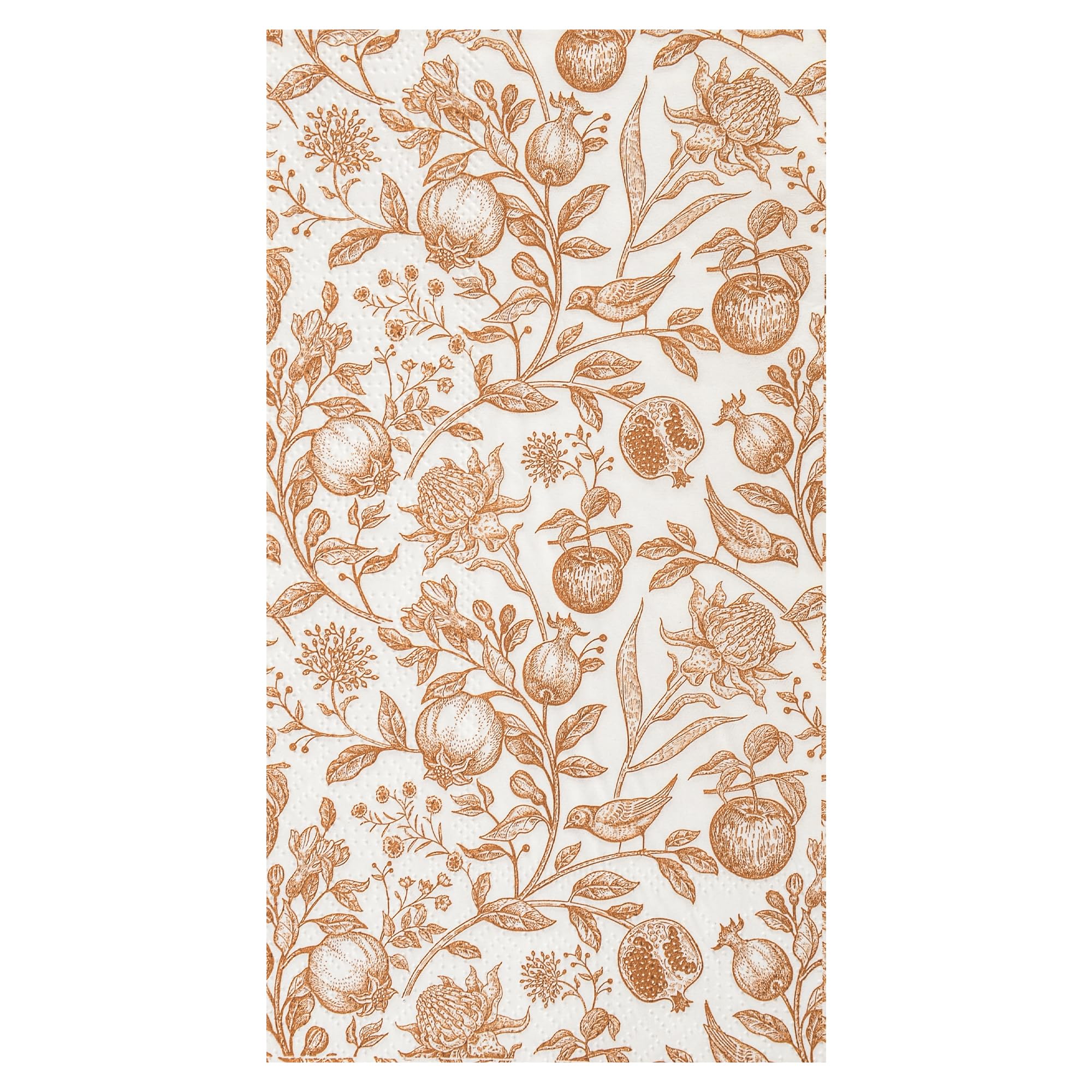 Photo 1 of 100 Floral Guest Napkins Gold Flowers Birds and Fruits Disposable Paper Napkins Vintage Japanese Branches Leaves Bathroom Hand Towels for Wedding Holiday Fall Harvest Party Supplies