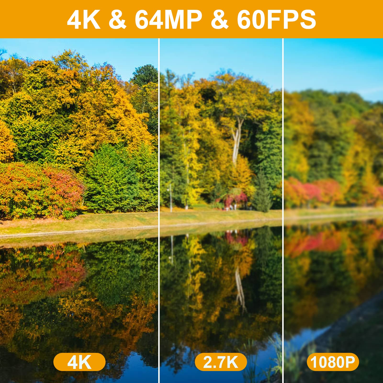 KOMERY Video Camera Camcorder UHD Video Camera 4K 64MP with Focus Function 4.0 Inch Touchscreen, 18X Zoom 4K Video Camera, 4K Camcorder with WiFi, HDMI Function YouTube Camera, Black-RX200 (RX200)