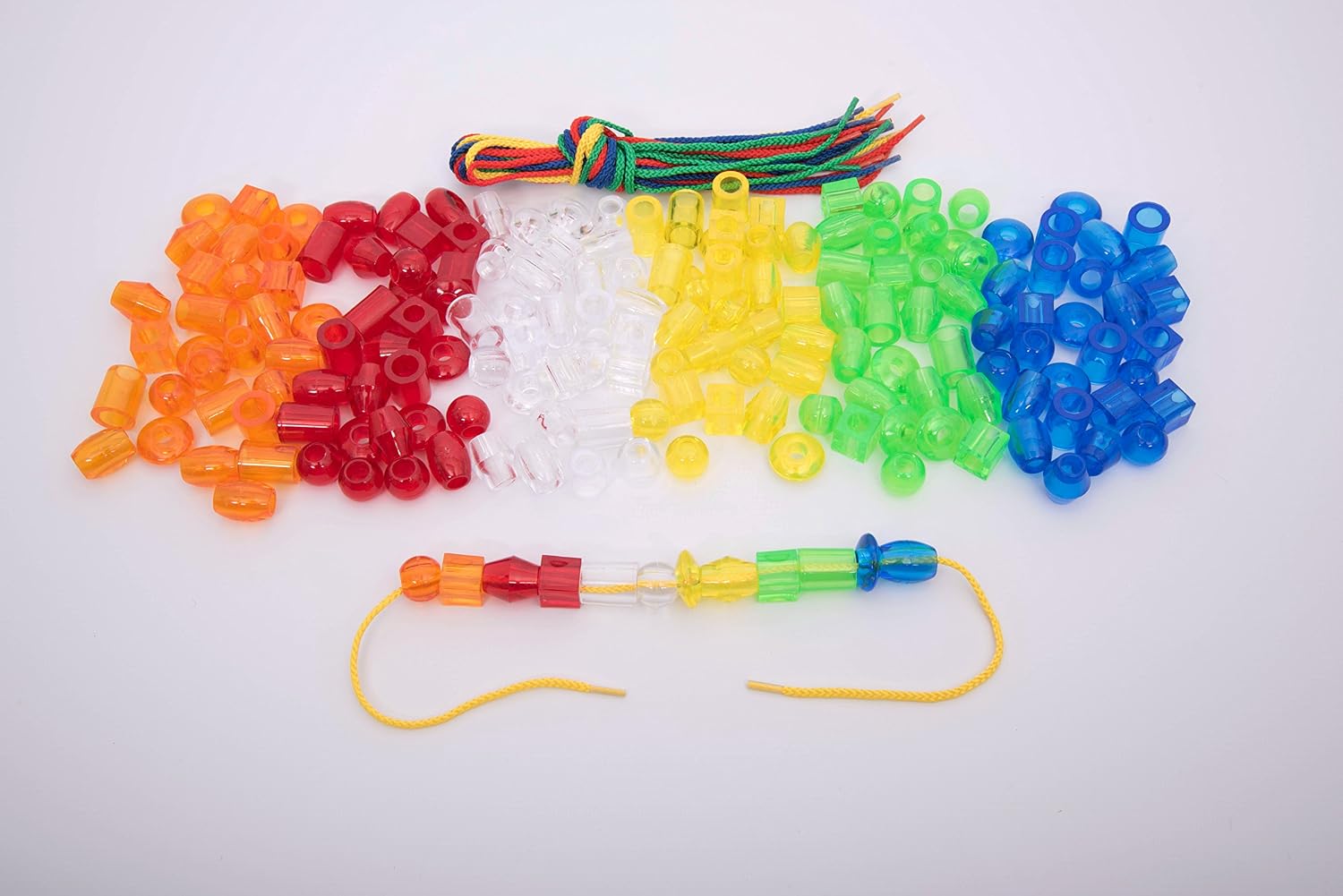 TickiT 73085 Translucent Jumbo Lacing Bead, 192 Pieces, Translucent