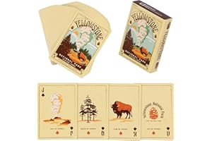 JUST FUNKY National Park Foundation Playing Cards Yellowstone Old Faithful Design 52 Count Deck