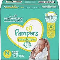 Baby Diapers Newborn/Size 0 (< 10 lb), 120 Count - Pampers Swaddlers, Giant Pack (Packaging May Vary)