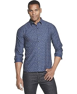 van heusen men's never tuck long sleeve shirt