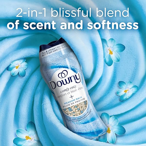 DOWNY COMFY COZY IN-WASH LAUNDRY SCENT BOOSTER BEADS, MEADOW RAIN SCENT, 13 OZ, SOFTNESS AND FRESHNESS