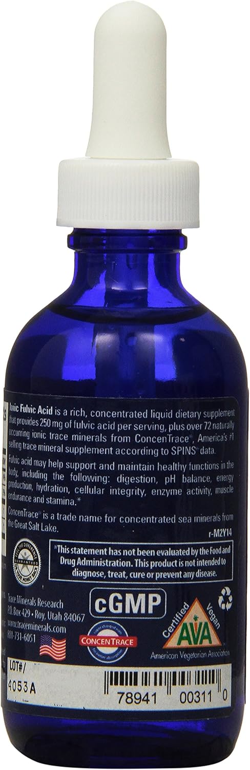 Trace Minerals Research IOFA01 - Liquid Ionic Fulvic Acid with Concentrace Supplement, 0.3 lb: Health & Personal Care