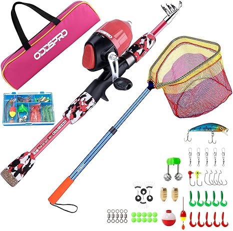 pink kids fishing pole