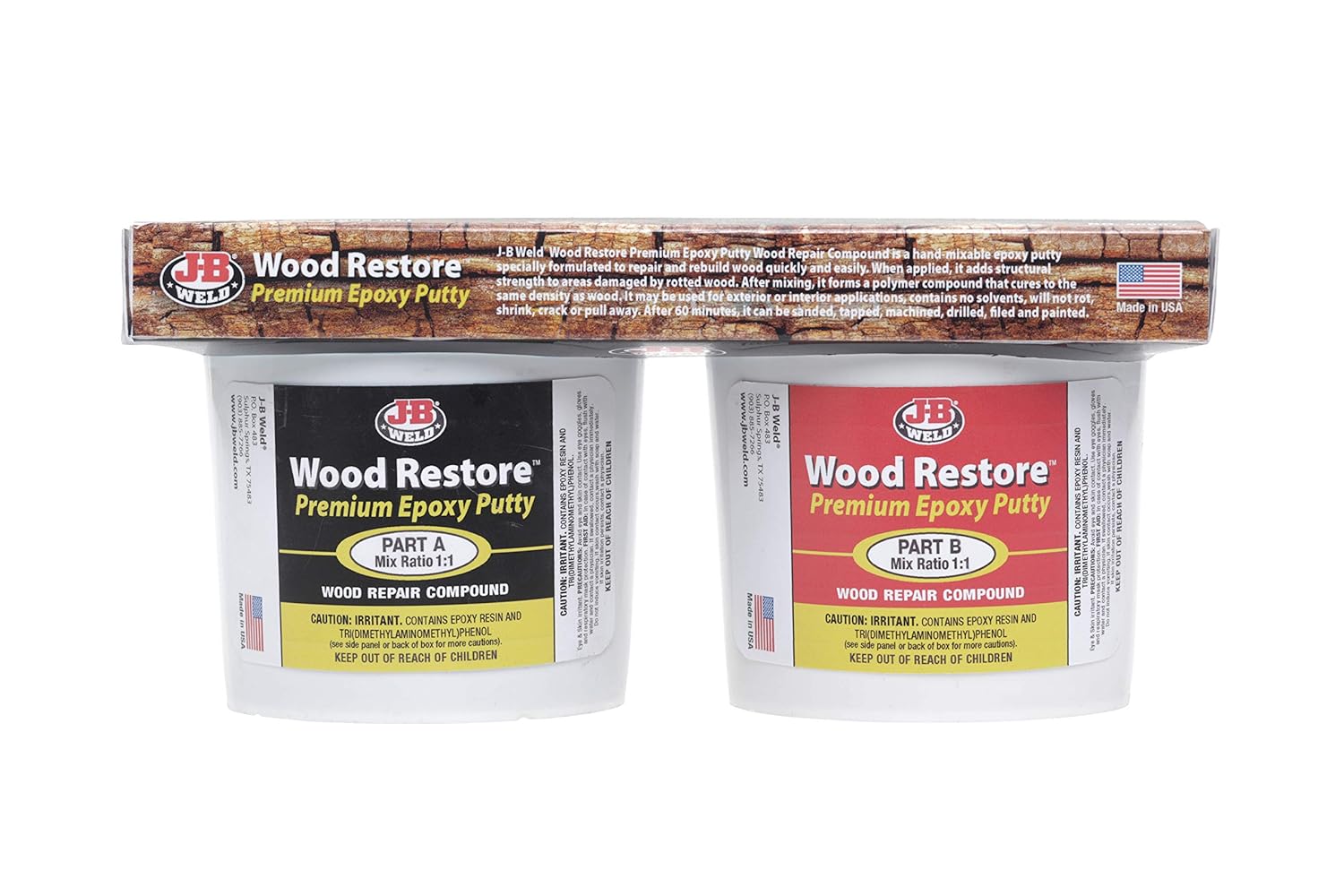 JB Weld 40007 Wood Restore Premium Epoxy Putty Kit 64 oz. 43425400079 eBay
