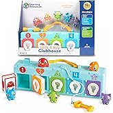 Learning Resources Lock & Key Clubhouse, Counting and Fine Motor Games, Combination Lock Toy , Montessori Activity Center For