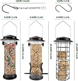 Urban Deco Fat Ball Bird Feeder Set 3 Weatherproof Metal Mesh Hanging Seed view 3