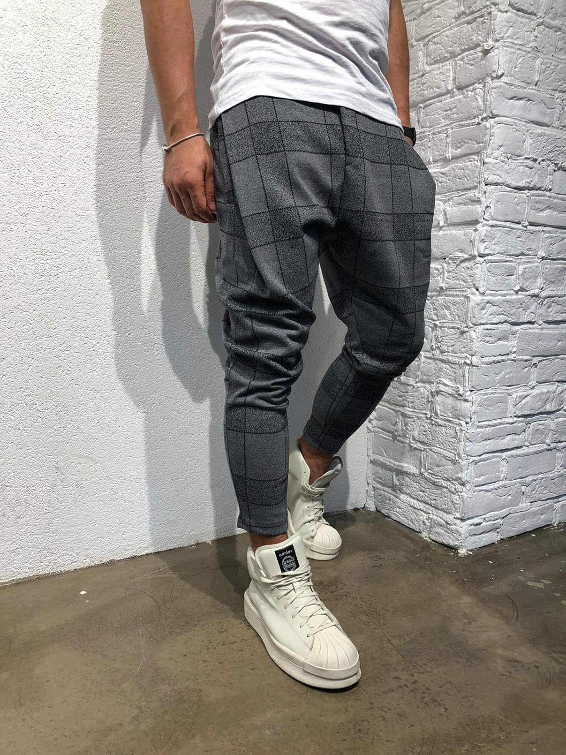 mens casual skinny trousers