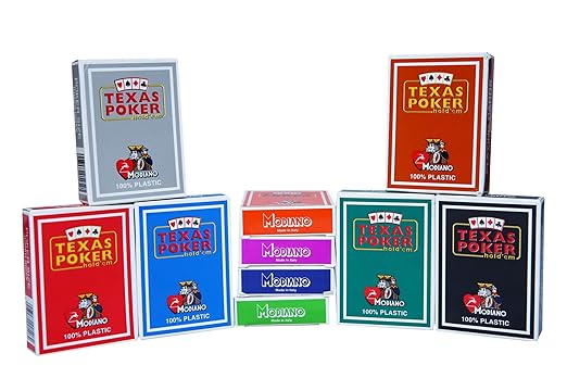 Modiano Pack of 10 Poker Playing Cards-All Colours