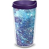 Tervis Purple Galaxy Made in USA Double Walled Insulated Tumbler Travel Cup Keeps Drinks Cold & Hot, 16oz, Classic