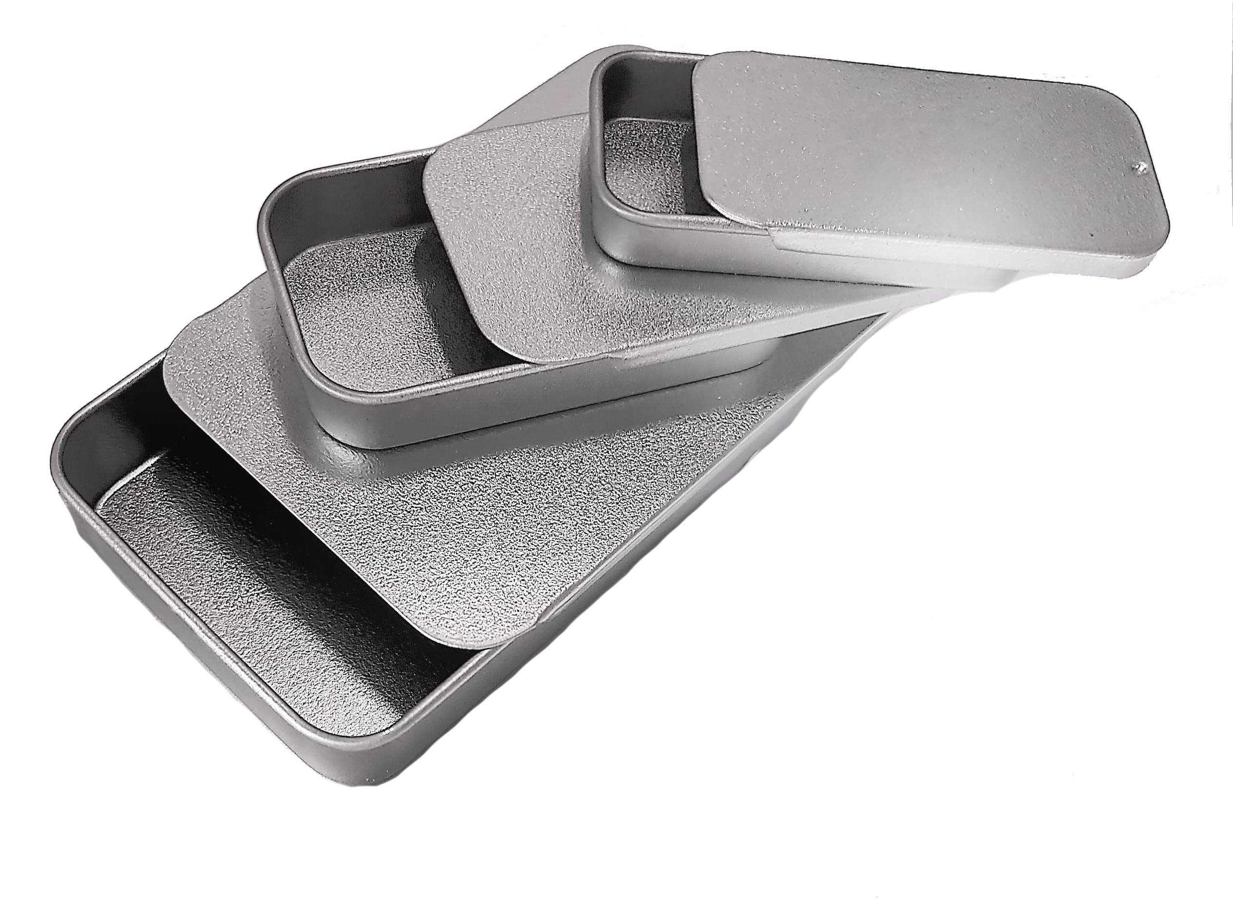 SHC Web Set of 3 Rectangular Tin with Sliding Lid 10ml/20ml/40ml - Small Travel Container/Sweets/Lip Balm/Favour/Gift/Pill/Cosmetic Box — image 1