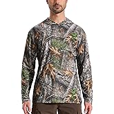 Tongcamo Camo Hoodie Long Sleeves Hunting Shirts for Men Quick Dry UPF 50+ Hiking Fishing Shirt with Hood