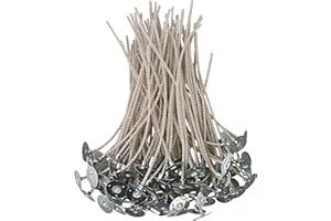 EUPNHY CD Series Candle Wicks for Soy Candles,100pcs CD 18 6" Pretabbed Wicks,Cotton & Paper Wicks for Candle Making.