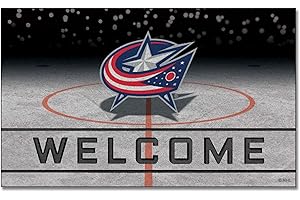 FANMATS 21269 Columbus Blue Jackets Crumb Rubber Outdoor Door Mat - 18in. x 30in.