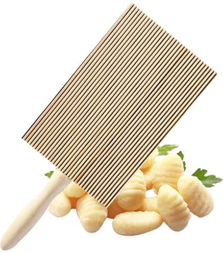 Gnocchi-Brett Aus Holz – Nudelformer Für Hausgemachte Pasta, 20,8 X 8,4 Cm | Perfekt Für Ravioli, Makkaroni & Gnocchi