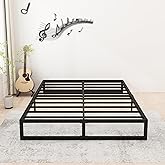 Lutown-Teen 9 Inch King Bed Frame Sturdy Mattress Foundation, Heavy Duty Metal Platform with Steel Slats Support No Box Spring Needed, Noise Free, Easy Assembly, Black