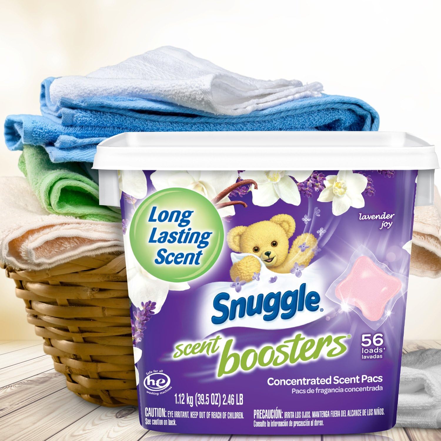 Snuggle Scent Boosters In-Wash Laundry Scent Pacs, Lavender Joy, 56 Count: Health & Personal Care