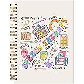 LADOCK Preppy Speech Therapy Spiral Notebook, Speech Language Pathologist SLP Gifts, Therapy Journal for Therapists Therapists Counselors Social Workers, Audiologist Journal for Women, 5.5x8.3