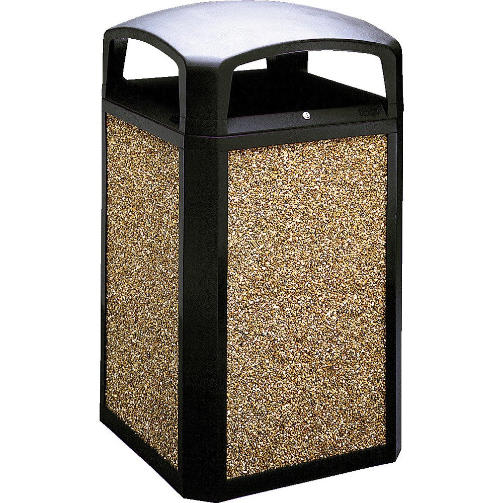 Photo 1 of **MISSING SIDE PANELS**Rubbermaid Commercial Products Landmark Classic Dome Lid Trash Can 50-Gallon Indoor/Outdoor Wastebasket/Garbage Bin for Public Spaces/Mall/Gas Station/School/Hospital/Office/Lobby