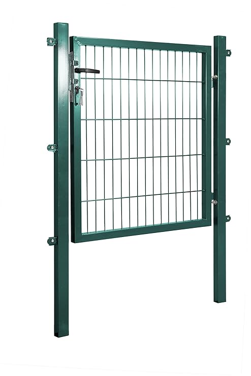 Koll Living Gartentor für Stabmattenzäune, grün, BxH:1000x1500mm inkl. Pfosten - mit Befestigungsmaterial & Ersatzschlüsseln 