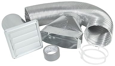 Imperial 6" Louvered/Semi-Ridgid Aluminum Range Hood Wall Vent Kit
