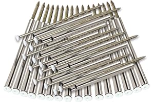 30-Pack Gutter Screws White 3304719PK 7-Inch with Stainless Steel Ferrule Durable Gutter Nails and Spikes Easy-to-Install Sec