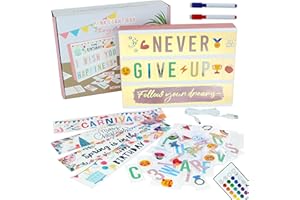 Cinema Light Box A4 Rose Gold 16 Colors with 400 Letters and Emojis, 10 Premium Cards, Remote Control, 2 Markers - BONNYCO | Light Up Sign, Novelty Gifts for Women, Gifts for Girls Christmas Gifts