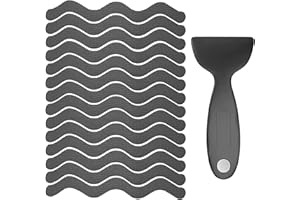DING XI Bathroom Tub Anti-Slip Stickers 24 Pack Safety Tub Strip Decals with Premium Scraper for Tub Shower Stair Ladder Boat (Gray)