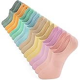 Saniripple 8 pairs No Show Socks for Women Men Non Slip Cotton Low Cut Flat Invisible Casual Socks