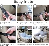 GoFirst Dog Car Seat Small Dogs Cats Waterproof Plush Silver Gray view 6