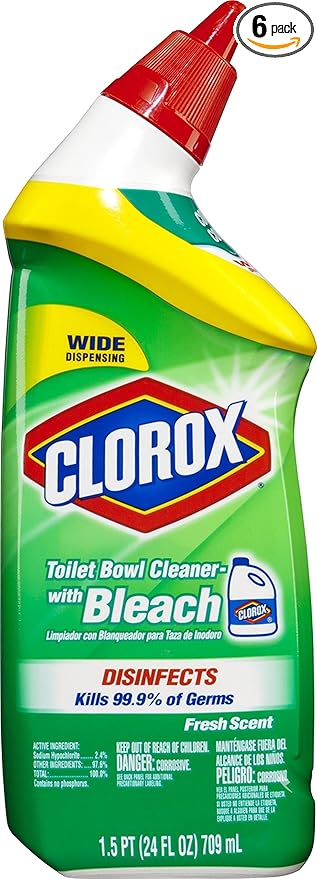 Amazon Com Clorox Toilet Bowl Cleaner With Bleach Fresh Scent 24 Ounces Package May Vary Health Personal Care