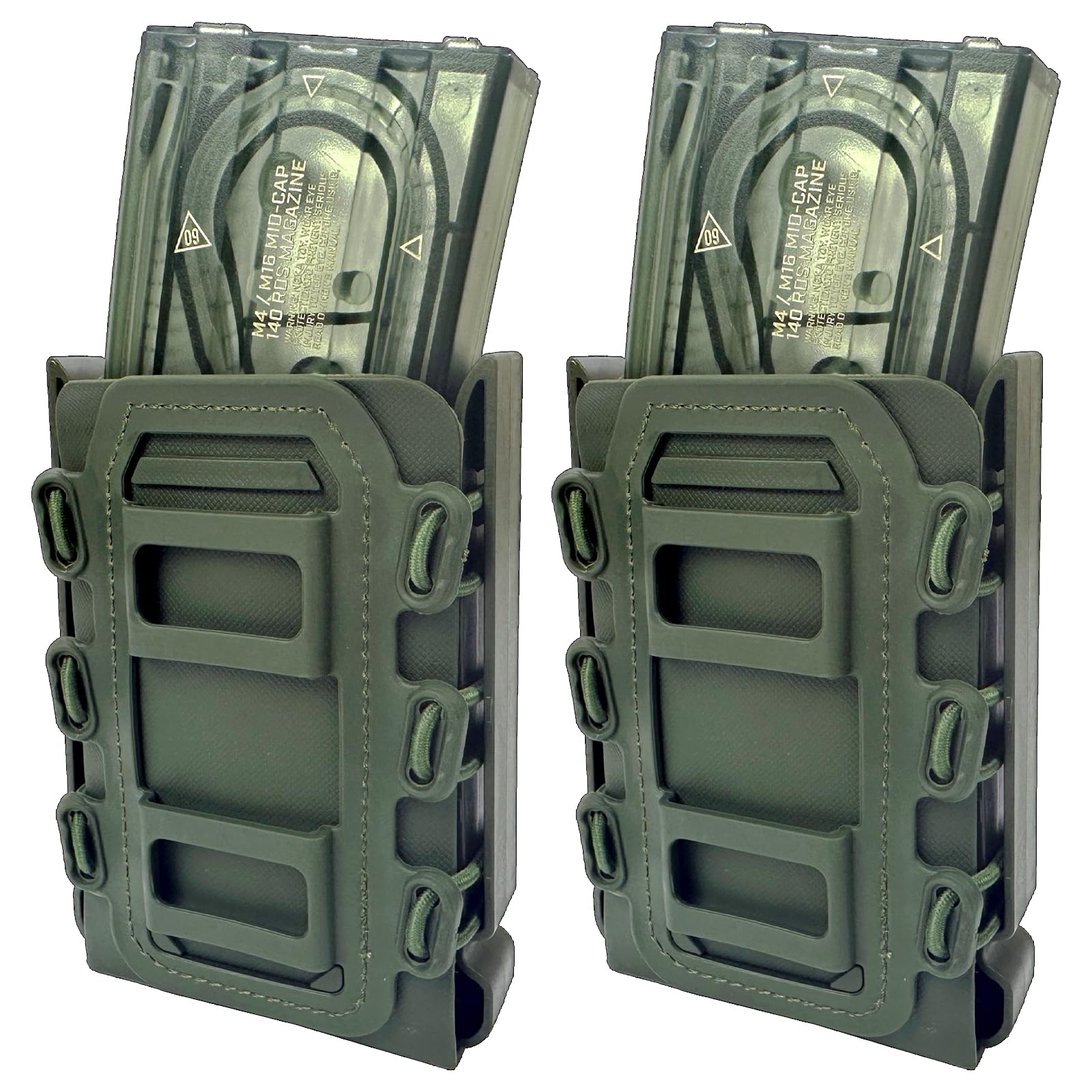 MILQUEST マガジンポーチ マグポーチ 『M4 AK P90 SCARなど対応』 MOLLE ベルト 両方対応 サバゲー ソフトシェル スコーピオンタイプ (オリーブドラブ2個セット)商品画像