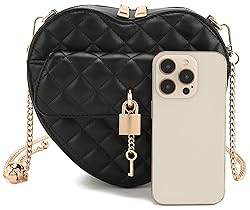 lola mae Heart Shape Satchel Crossbody Purse for