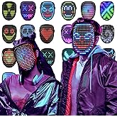Hipappy LED Mask with Gesture Sensing – Light Up LED Mask for Men & Women, Perfect for Halloween, Christmas, Cosplay, Birthday & Masquerade Parties