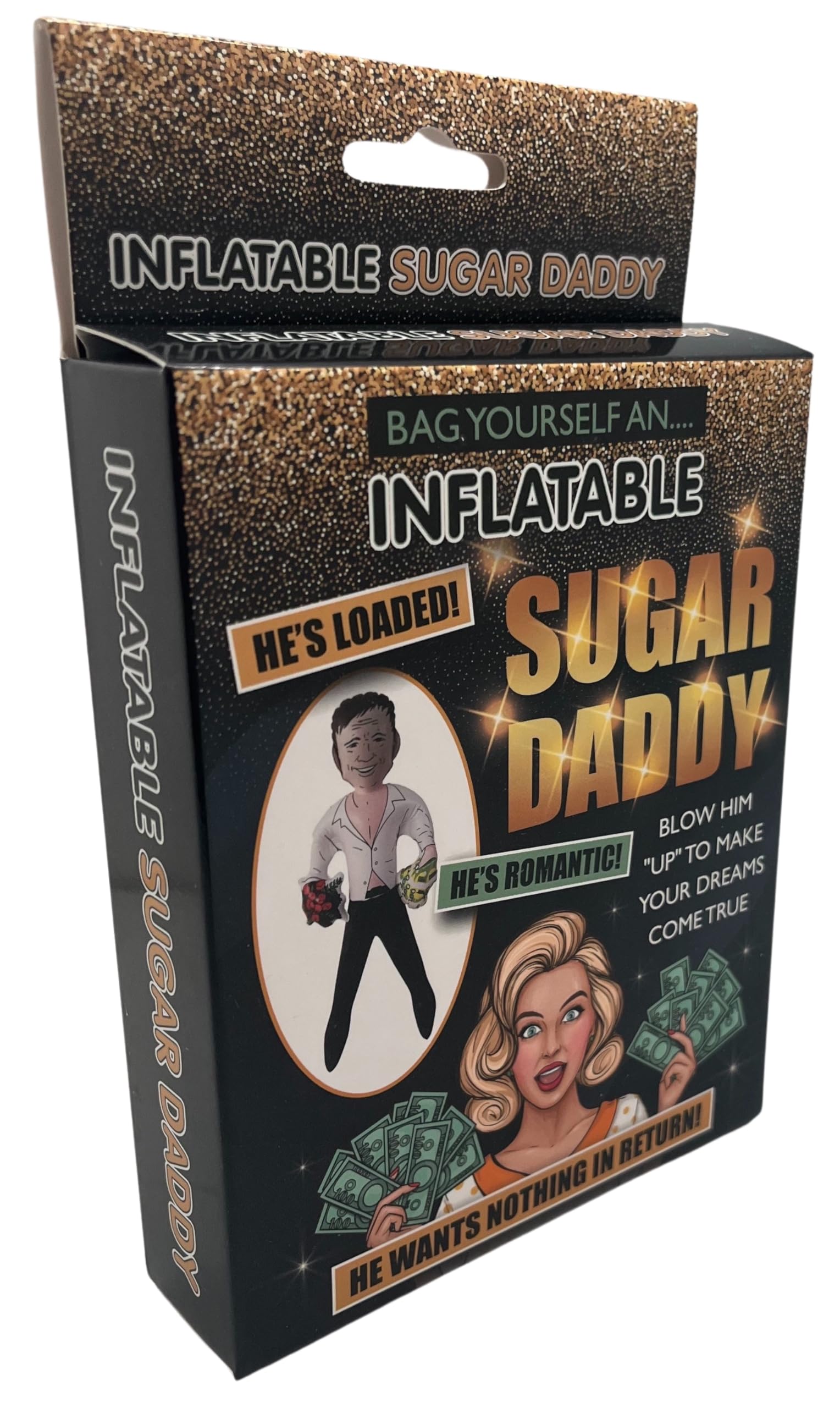 Diabolical Gifts DP1287 Inflatable Sugar Daddy - Rude Gift for Women, Girlfriend, Blow Up Doll, Secret Santa Under 10 Pounds, Valentines for Her