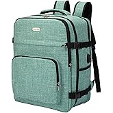 BAGLHER Travel Backpack Carry on Flight Approved with USB Charging Port, Laptop and Shoe Compartment, Travel Backpack for Air