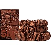 Slip Silk Assorted Scrunchies, Set of 3 | Auburn | Made with slipsilk&trade; | Includes 2 Midi &amp; 1 Large 100% Mulberry Slipsilk&trade; Scrunchies | Made to be Gentle on your Delicate Hair | All Hair Types
