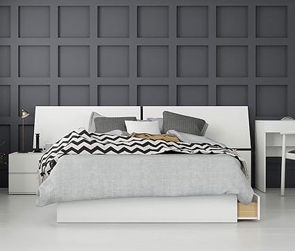 Amazon Com Nexera Lumiere 3 Piece Full Size Bedroom Set