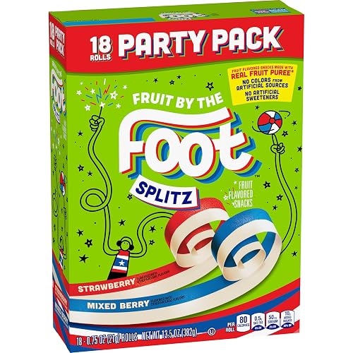 Fruit by the Foot, Strawberry and Mixed Berry Fruit Flavored Snacks, Gluten Free Snack, Party Pac...