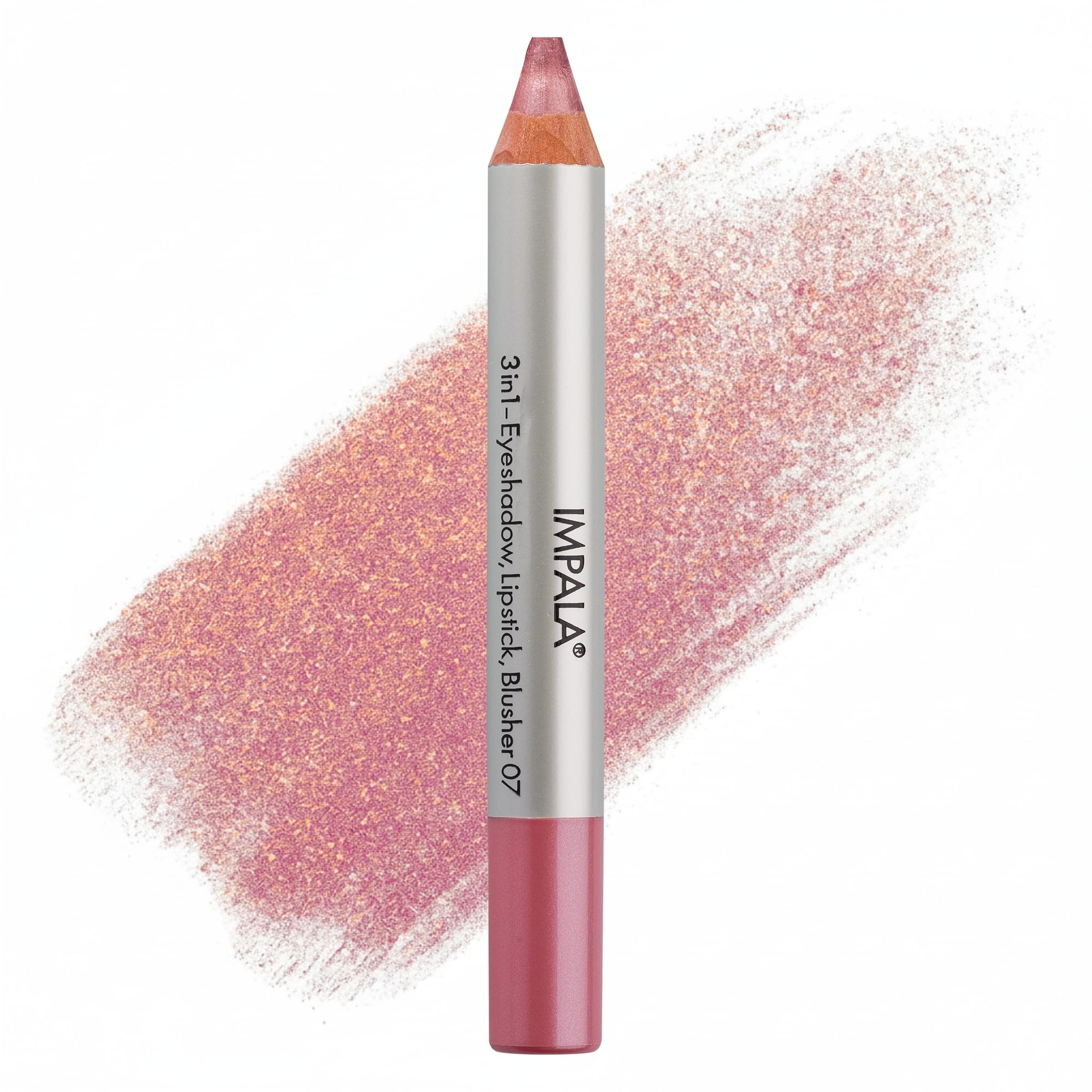 IMPALA | 3-in-1 Jumbo Pencil, Color 07 Pink | Eyeshadow, Lipstick, and Blush | Perfect Blending | Soft and Long-Lasting Texture | Intense Colors | Easy to Apply