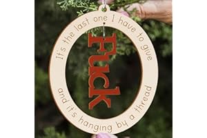 JABIHOME Funny Fuck Ornament 2025 - Exchange Funny Ornaments for Adults - Naughty Ugly Christmas Tree Hanging - Unique Christmas Ornaments, Dirty Santa Gifts for Adults