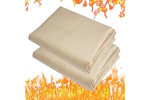 CONLI 2 Pack Welding Blanket, 4x6 Ft Heat Resistant Fire Blanket, 1022 °F Fireproof Blankets, Heavy Duty Fiberglass Welding Curtain for Industrial, Smoker, Camping, Grill ﻿