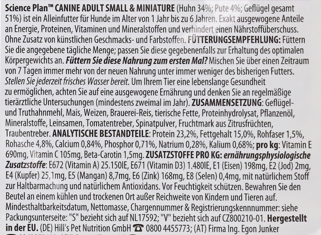 Hill's Small and Miniature Adult Dog Food 3 kg Pack of 1 x 3 kg, Multicolour, 3 kg (Pack of 1) - Image 4