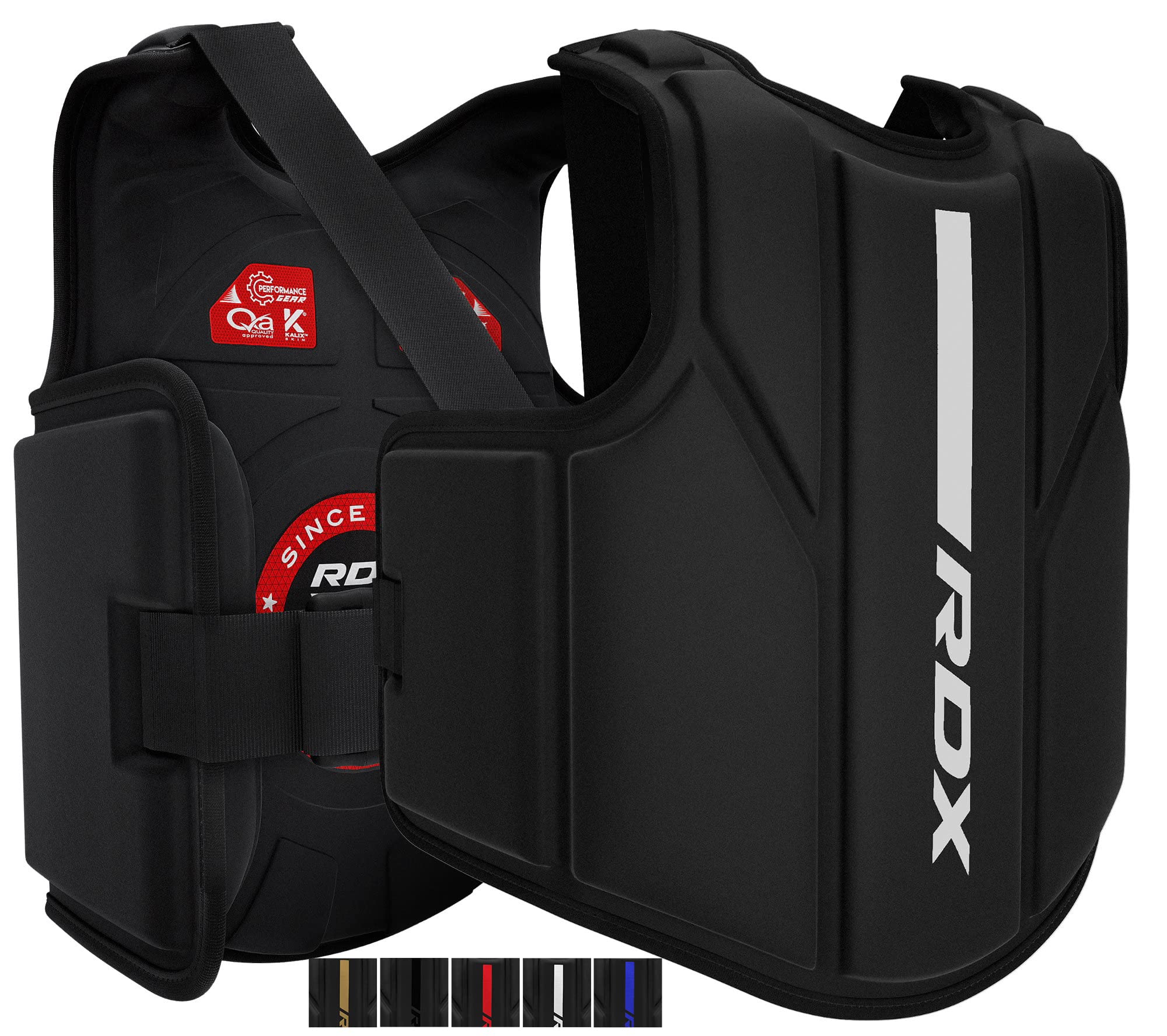 RDX Maya Hide Leather Body Protection for Kickboxing, MMA Training, Muay Thai, Martial Arts, Boxing Training, Adjustable Combat Vest Use in Home and Gym Workouts