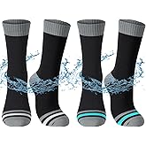 Berlune 2 Pairs Waterproof Wool Socks for Men Women Comfort with Merino Wool Breathable, Cushioned, Hiking, Skiing, Fishing, Camping and All Winter Activities