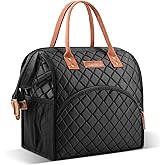LOKASS Insulated Lunch Bag for Women & Men - Reusable 10 L Lunch Box for Women - Leakproof Tote Cooler Bag for Adults Work, Beach, Travel, Picnic (Black)